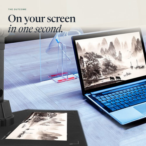 FOLIO scans pages to your screen in one second