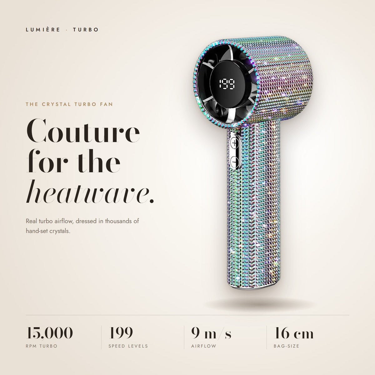 Lumière crystal turbo fan